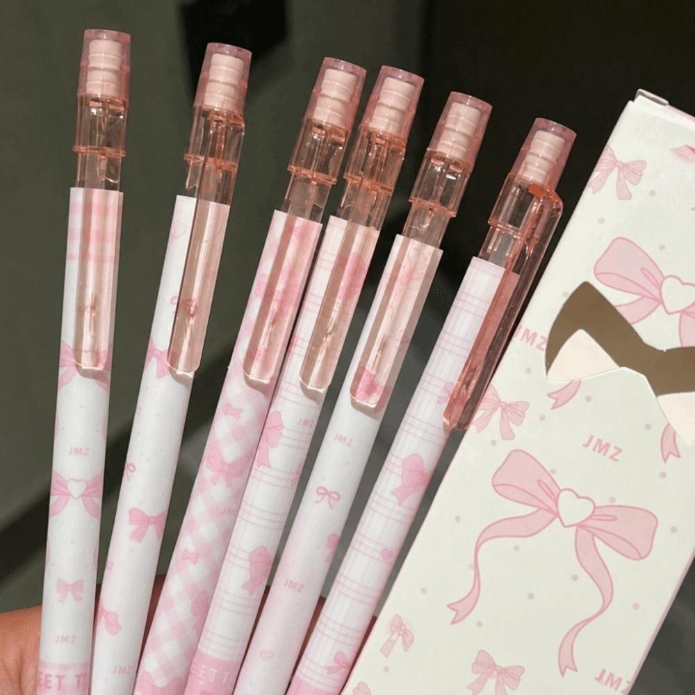 4PCS/Set Bow Series 2B Pencils with Eraser Top Writing Pencils Kawaii Automatic Pencils  Gift
