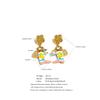 Yhpup Stainless Steel Ceramic Flower Shoes Drop Charm Earrings Spring Summer Creative Handmade Jewelry 2026 18K Gold PVD Plated