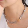 Gray Black Pearl Peach Ugly Baroque Freshwater Pearl Necklace