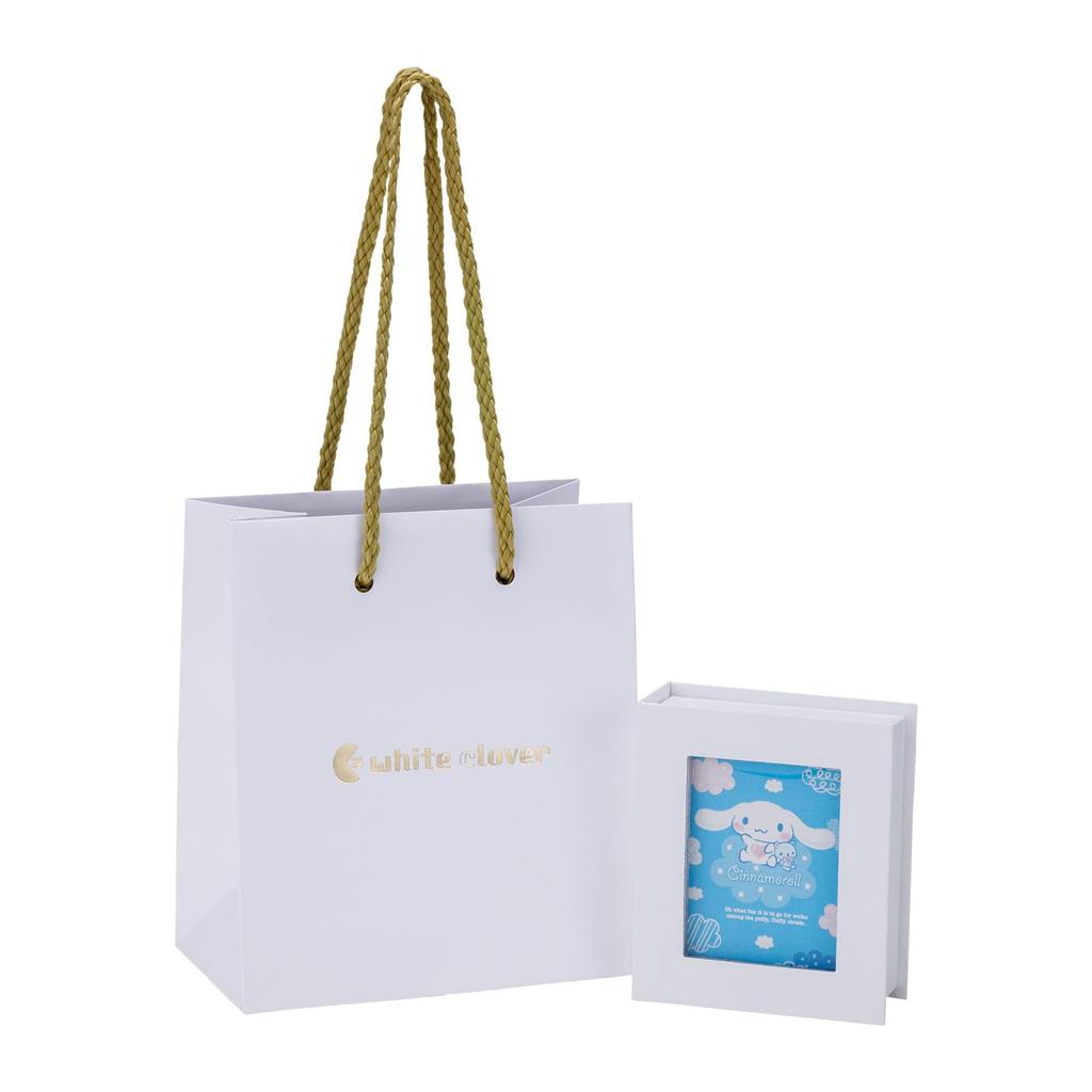 Серьги Cinnamoroll для обоих ушей, набор из 2 персонажей Sanrio, коричный хвост, открытое сердце, синий камень, серебро 925 пробы, фианит, силиконовая застежка, родий