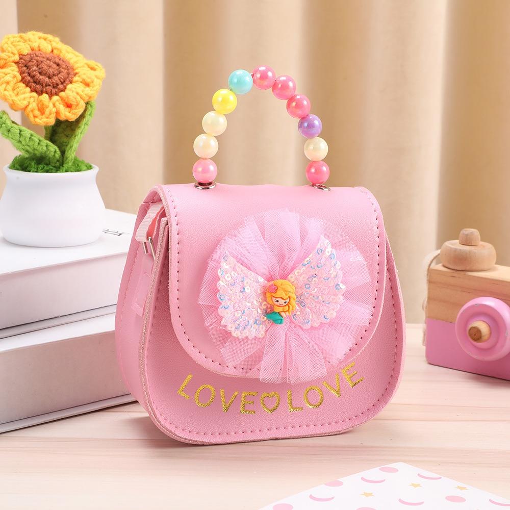 Милые цветы Детские сумочки Сумка-мессенджер Милые девочки Жемчужная Блестящая Детская Сумка через плечо Мультяшные Сумки через плечо из ПУ кожи
