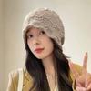 Осенне-зимняя новая крученая вязаная шапка детская модная однотонная универсальная крученая плетеная однослойная шерстяная шапка-мешок