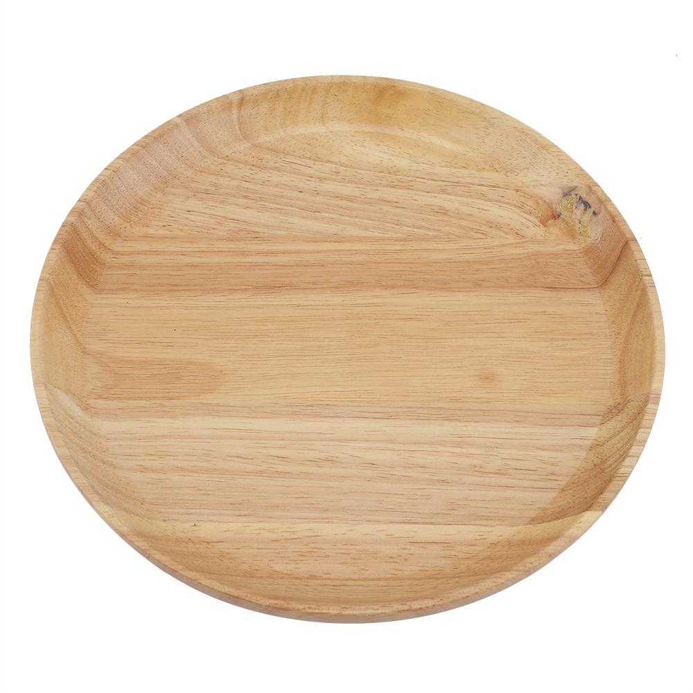 Круглый деревянный поднос для чая суши закуски фрукты сервировочная тарелка блюдо для домашнего ресторана 18*18 см