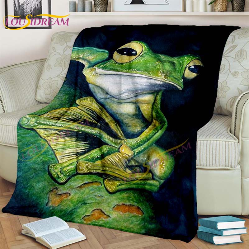 Одеяло с лягушкой-принцем, одеяло с древесной лягушкой, мультяшное одеяло для дивана-кровати, подарочное одеяло, одеяло для взрослых и детей