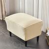 Velvet Rectangle Stretch Footrest Covers Elastic Ottoman Cover Spandex Stool Slipcover Ottoman Footstool Furniture Protector