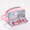 Zipper Closure Stationery Box Two Layer Storage Bag Portable Pencil Case  Students