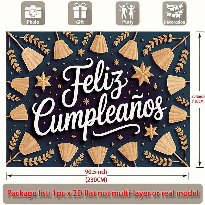 Party Backdrop Flat Feliz Cumpleaos Events Wedding Coming Ceremony Four Season Event Photo Background Front Door Decor Forparty
