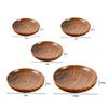 Japanese Wild Jujube Wood Fruit Dish Whole Wood Fruit Plate Snack Wood Dish Round Wooden Plate