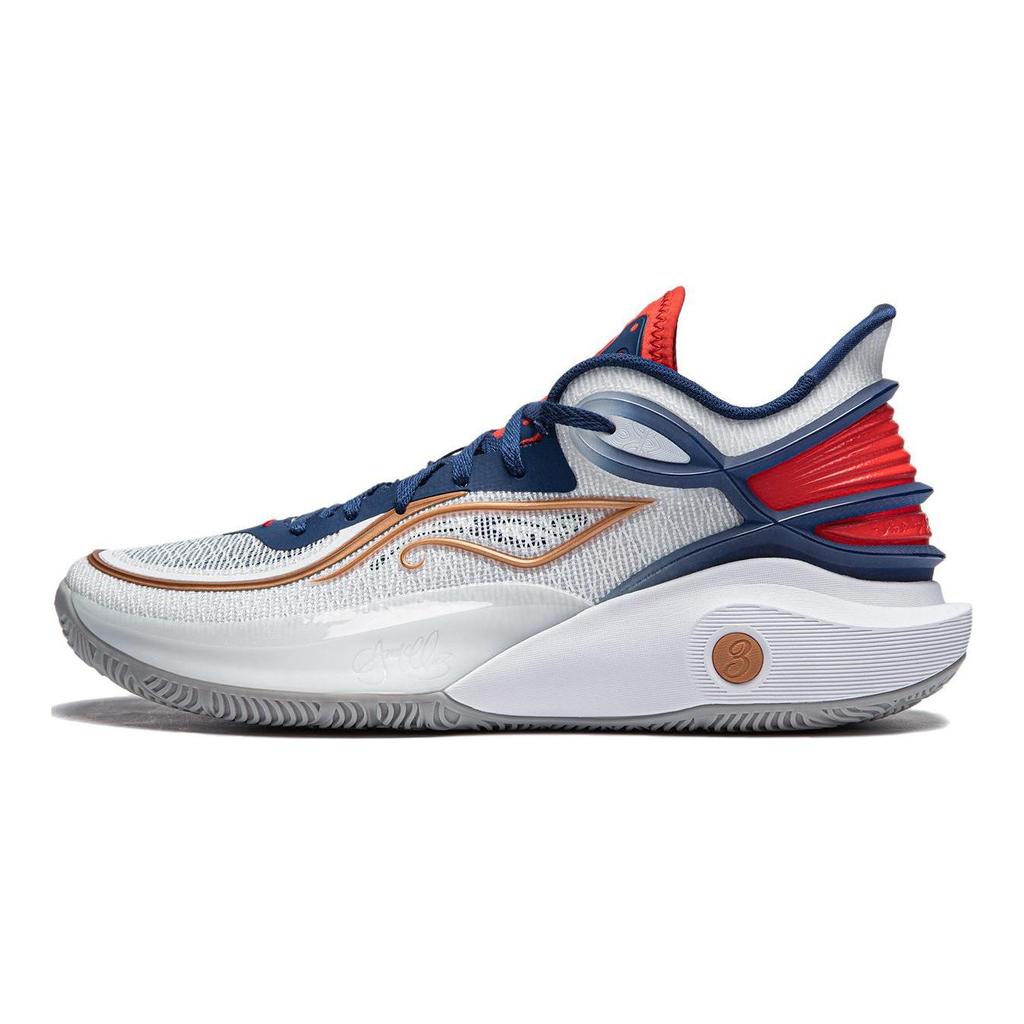 Баскетбольные кроссовки Li Ning CJ 3 Мужские Низкие Стандартные Белый/Темно-синий ABAU007-1