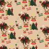 Home For The Holidays Black Santa Wrapping Paper,Fun Christmas Gift Wrapping Paper