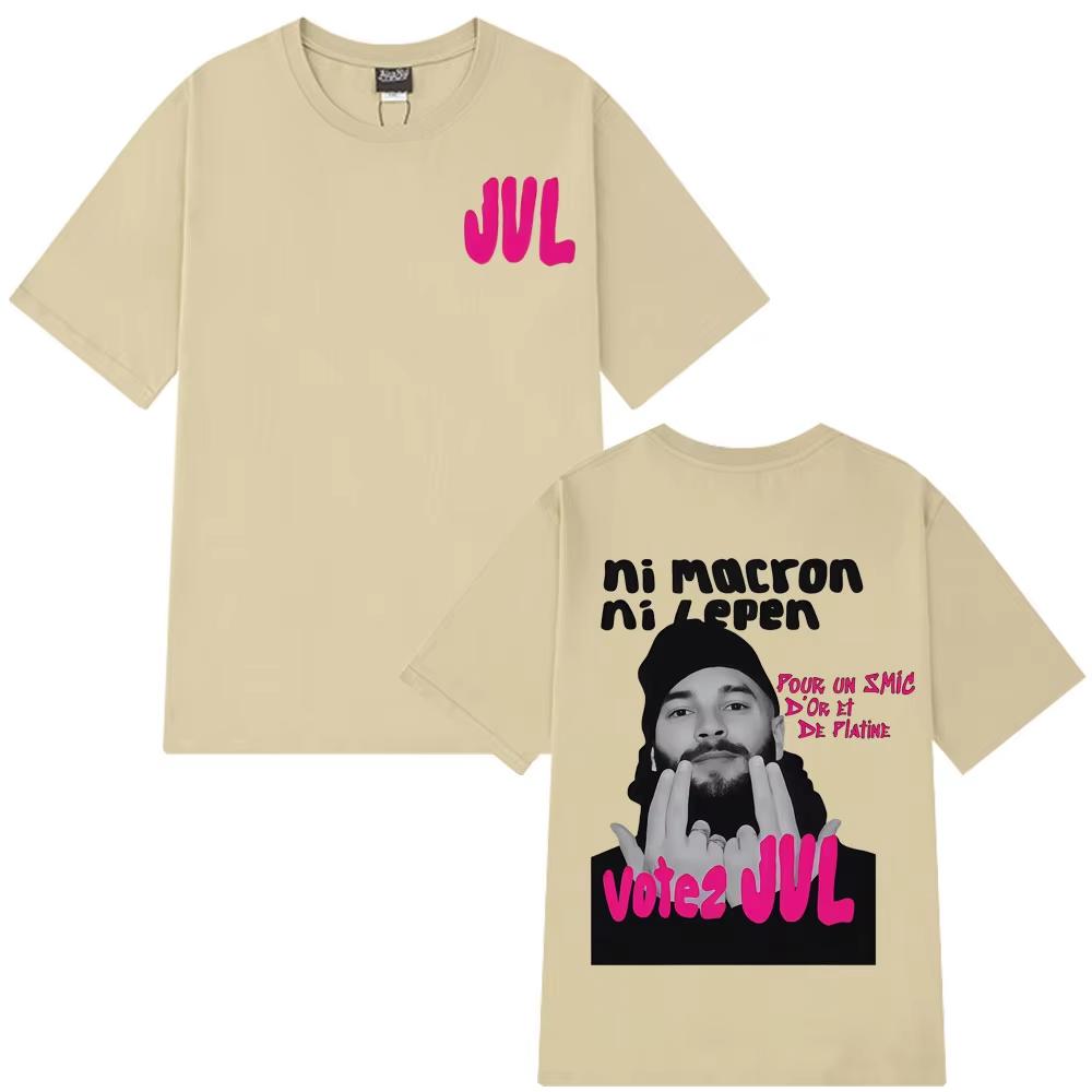 2026 French Rapper Jul Fashion Tshirts Unisex Unisex Hiphop Tshirt Shortsleeved Casual Aesthetic Trendy Streetwear Tees Unisex