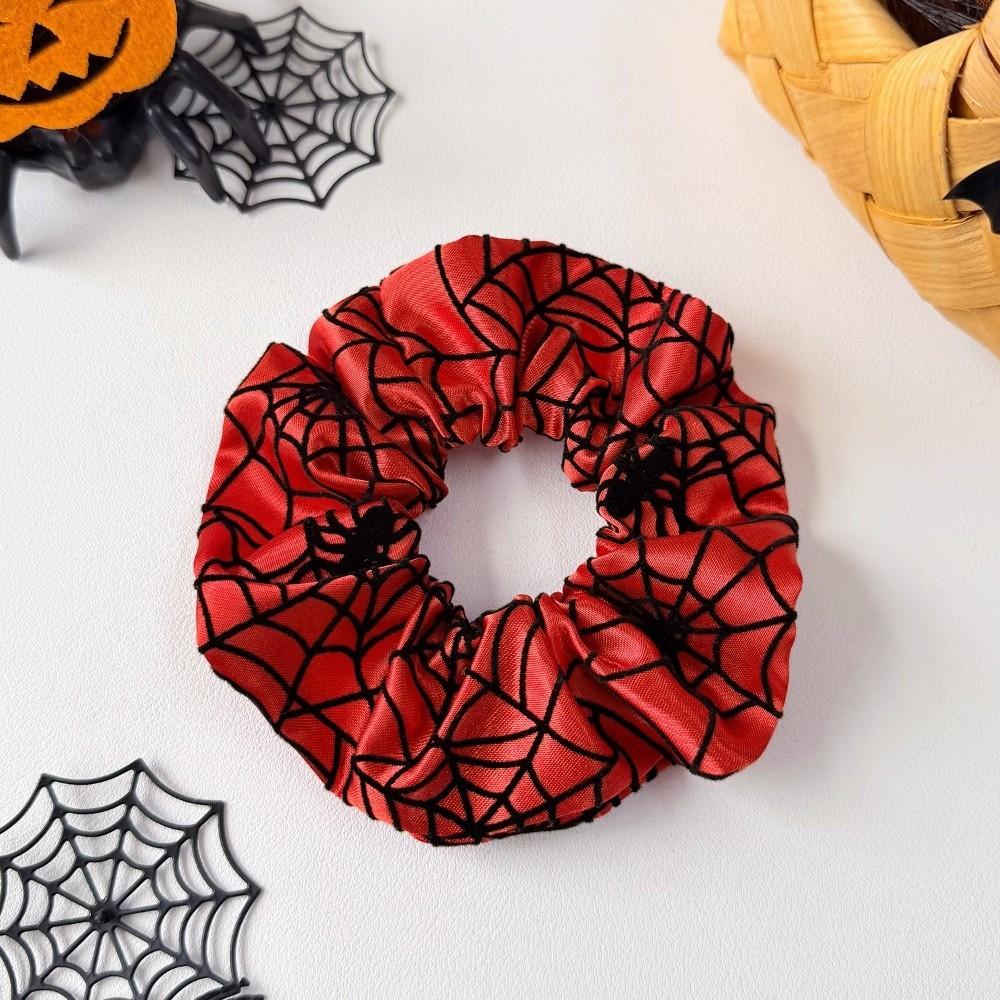 Spring Clip Spider Web Hair Bow Gothic Halloween Scrunchie Pumpkin Hair Clip Hair Accessories