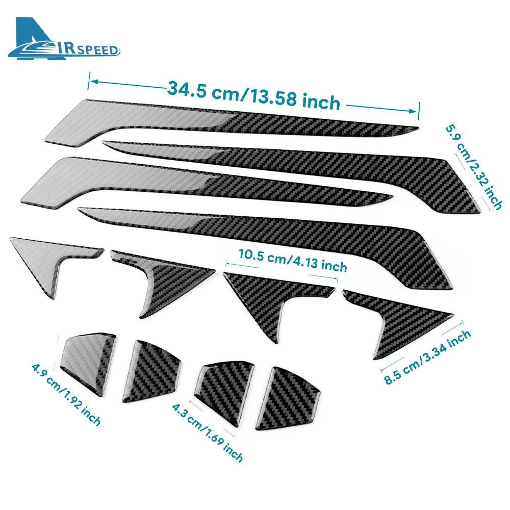 Real Soft Carbon Fiber Sticker For Toyota RAV4 XA50 2019 2020 2021 2022 2023 2024 2025 LHD RHD Car Inner Door Handle Trim Panel