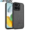 KEYSION Matte Translucent Black Phone Case for HONOR X7d 5G Silicone+PC Clear Shockproof Back Cover for Honor 400 Smart 5G