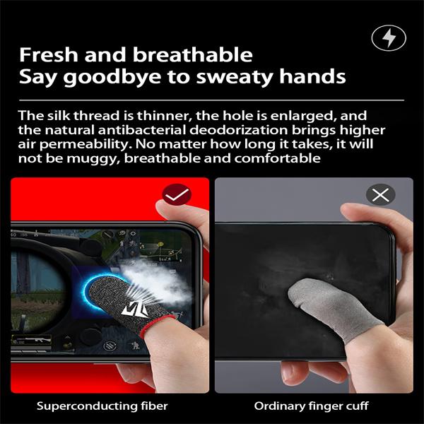 Игровой рукав для пальцев, дышащие кончики пальцев для мобильных игр PUBG, устойчивый к поту, противоскользящий чехол для пальцев