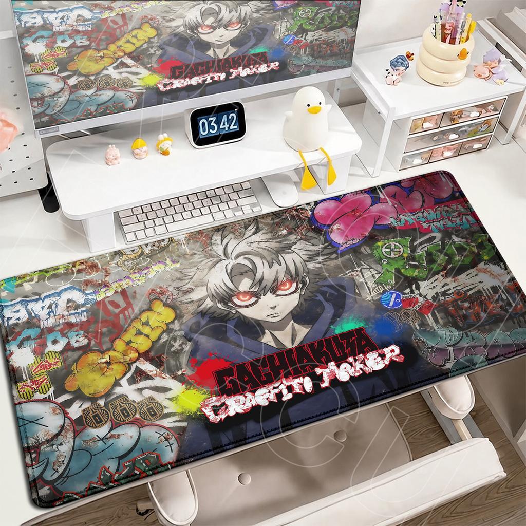 HD Printing Computer Keyboard Mat Anime Gachiakuta Rudo Surebrec Large Gaming Mousepad PC Office Accessories 900x400mm Table Rug