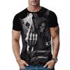 New Short Sleeve Set Men's Loose American 3D Printed Set T-shirt