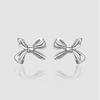Серьги-гвоздики в форме банта Женственность Легкая Роскошь Нишевый Дизайн Осенние и Зимние Серьги