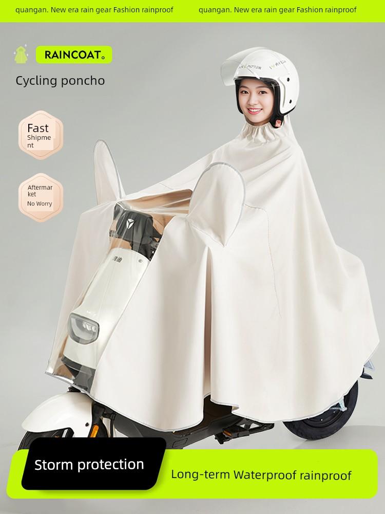 Thickened Full Body Women's Special Waterproof Battery Car Raincoat