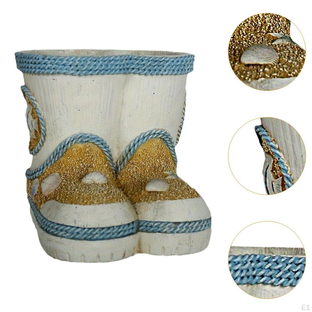 Boot Planter Vase Unique Creative Eye Catching Resin Ornament Centerpiece for Celebrations Birthdays