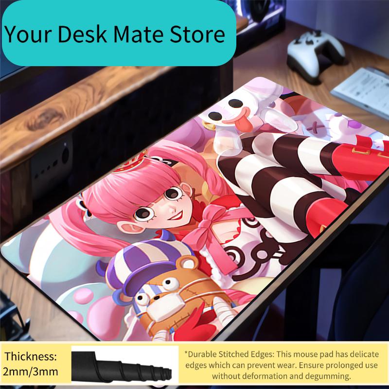 Mouse Pad Gamer One Piece Perona Antislip Anime Desk Mat Gaming PC Accessories Tablet Pad Large Mousepad Extended Keyboard Mat