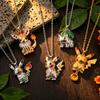 Anime Q Version Pokmon Charmander Pikachu Bulbasaur Necklace Collectible Toy Gift Fans Accessories Charms Holiday Gift