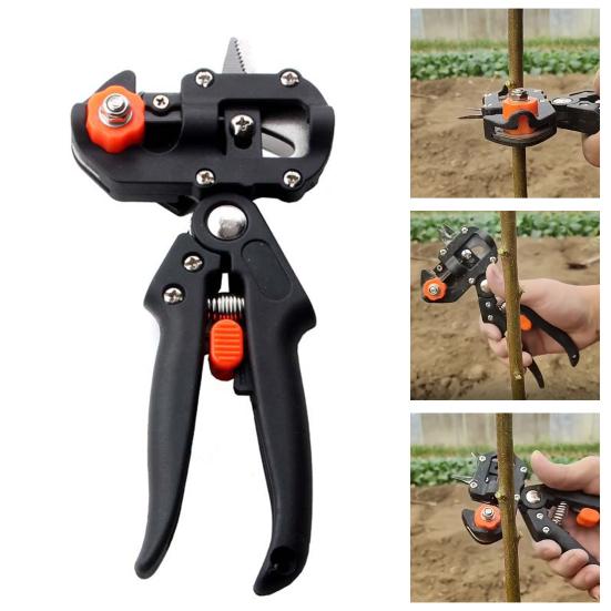 1 Set Grafting Scissor High Hardness Rust-proof Metal Professional All-Purpose Plant Grafting Pruner Yard