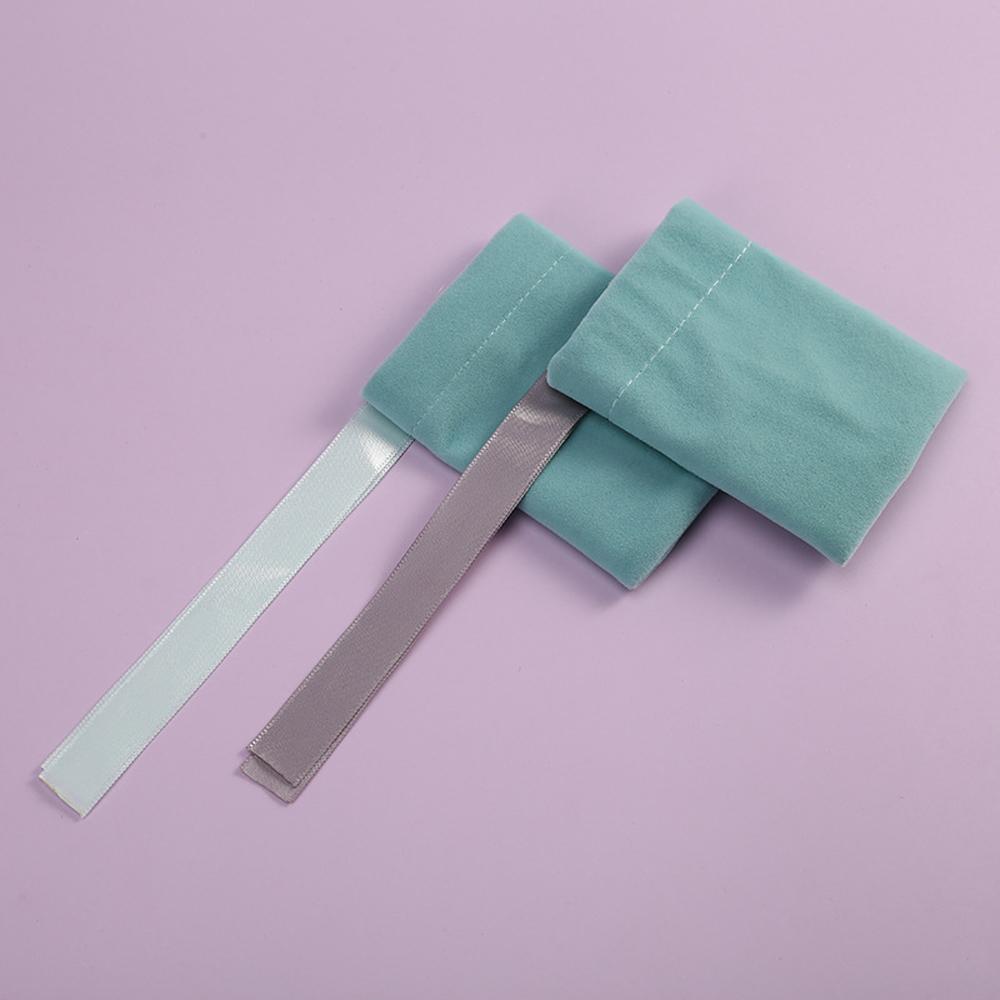 Exquisite Necklace Pouches Bandage Bow Velvet Pouch Gift Packaging Jewelry Bags Packaging Bags