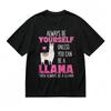 Men's Slight Stretch Breathable Classic T-Shirt Llama Inspirational Graphic Tee