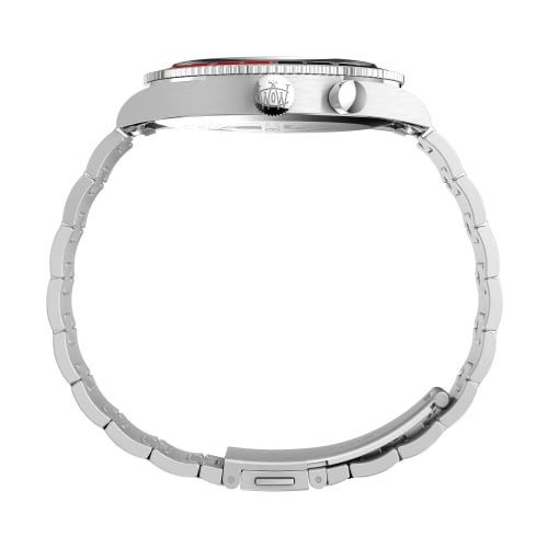 Timex Men's Waterbury Traditional 39mm Watch, Stainless Steel/Black/Stainless Steel. One Size, 39mm Waterbury GMT Watch.