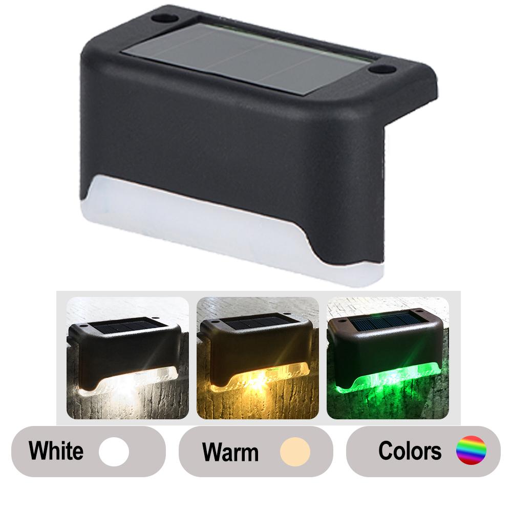 8 шт., уличная лестница, солнечный светильник, водонепроницаемый садовый шаг, светодиодная лампа, забор, дорожка, двор, патио, декор для балкона, освещение лужайки, белый теплый свет