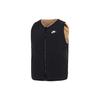 Reversible Fleece Vest With Logo Print And Pocket Detail Men Vest Black DQ4879-258