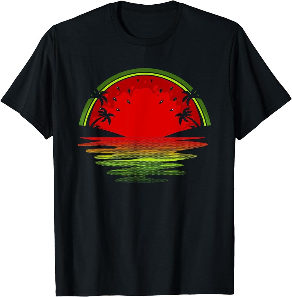 Watermelon Sunset Fruit Summer T-Shirt - Gift For Friends