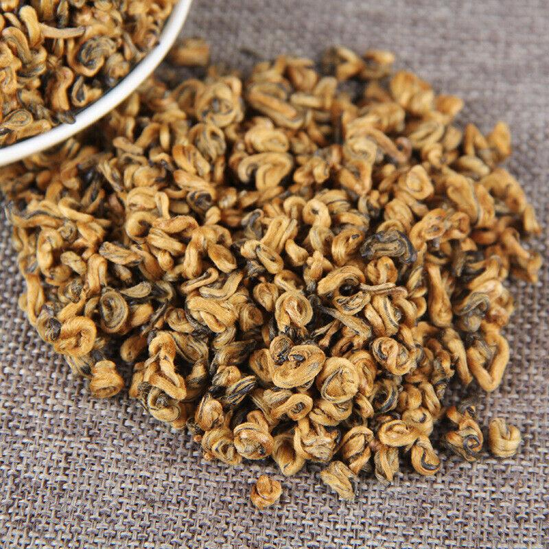 Премиальный китайский чай с золотой улиткой Дянь Хун Цзинь Луо, чистый бутон ручной работы, Китай, Юньнань, черный чай