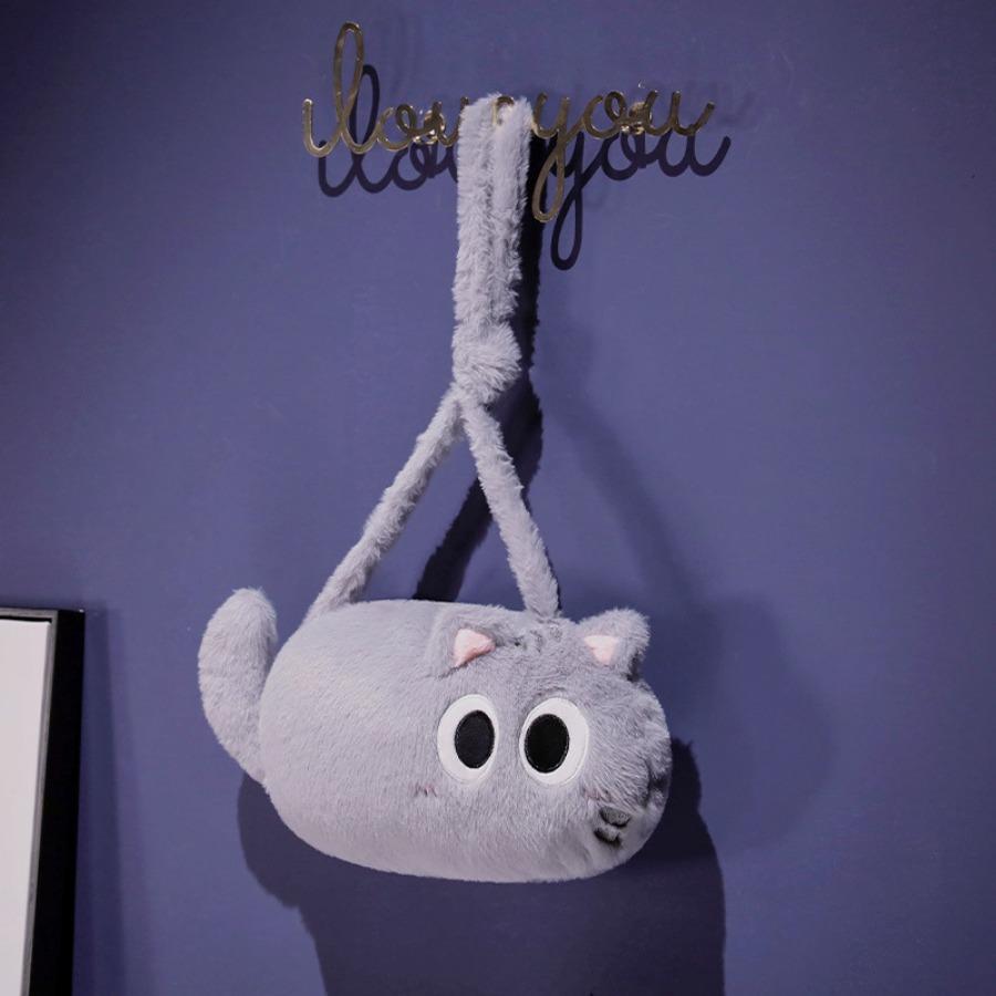 Мягкий плюшевый рюкзак с изображением кота Kawaii Black Cat Plusie Toy Doll Женская модная сумка через плечо Сумки на плечо для детей Школьная сумка для детей Подарок