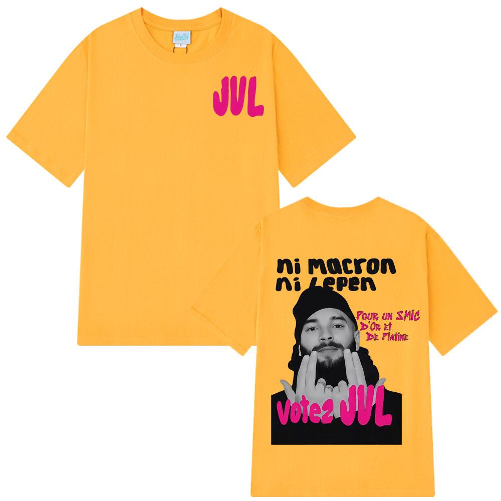 2027 Cool French Rapper JUL Fashion Graphics T-shirts Unisex WoUnisex Hip-hop T-shirt Short-sleeved Casual Aesthetic Trendy T-shirt St