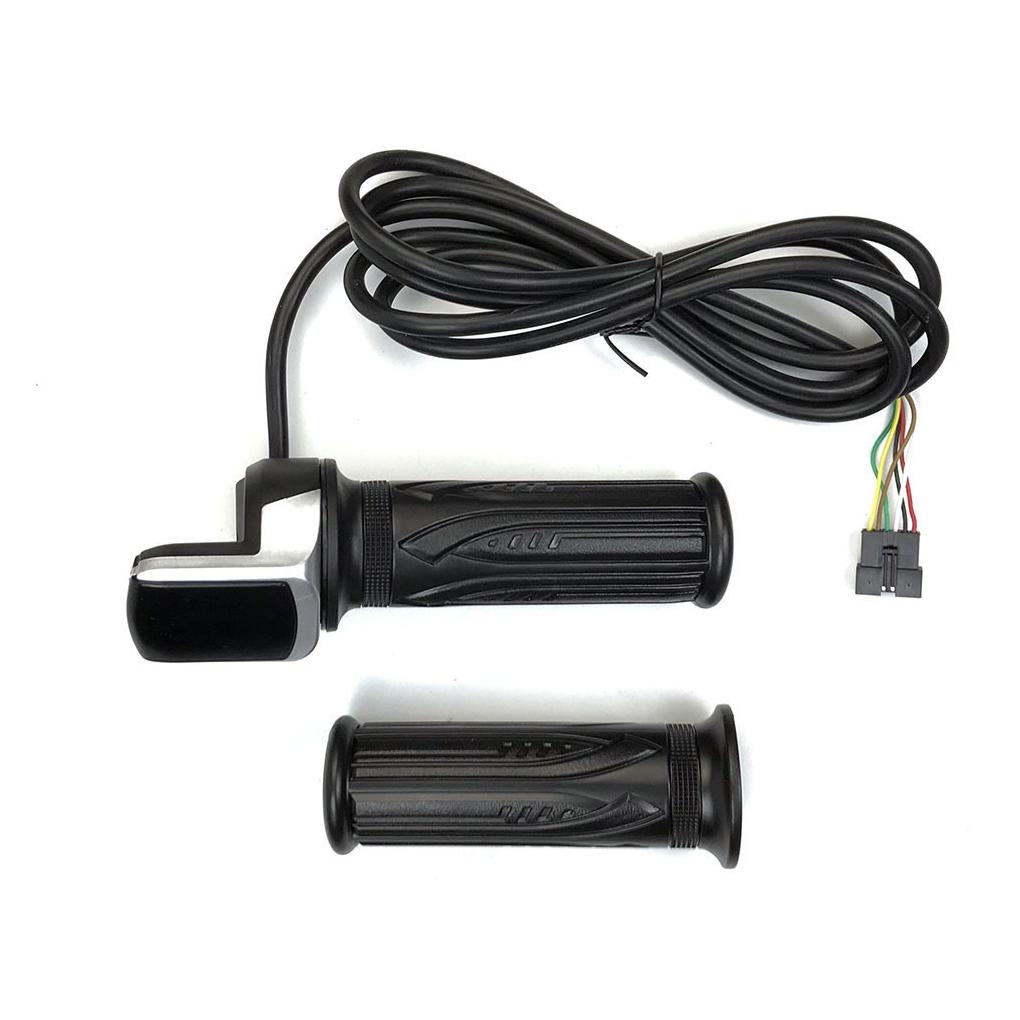 1 пара велосипедных ручек газа с ЖК-дисплеем, индикатором заряда батареи, рычагом, 6-жильный с переключателем, нескользящая рукоятка руля для переоборудования