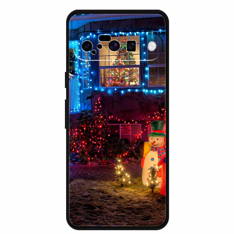 Рождественские чехлы для Google Pixel 10 Чехол Силиконовый Мягкий Черный Чехол Рождественская елка для Pixel 10 Pro / 10 Pro XL Задняя крышка