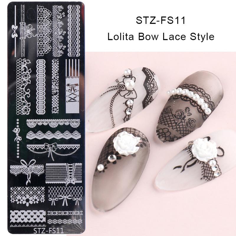 1 Pc Snake Nail Art Stamping Plates Wild Animal Prints Leopard Tiger Skins Nail Stencils Flower Lace Stamping Templates