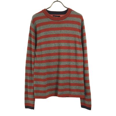 Неиспользованный вязаный свитер с длинным рукавом Paul Smith JEANS с полосатым узором с бирками мужской б/у