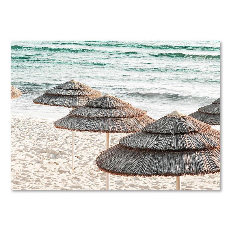 Тропическое море пляжные волны постер кокосовая пальма мост грузовик холст живопись скандинавское настенное искусство картины для гостиной домашний декор