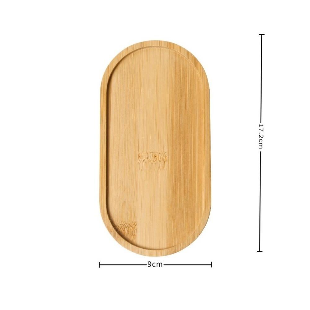 Oval Wooden Tray Heat Resistant Wooden Storage Tray Eco-Friendly Coffee Cup Mat Coaster Restaurant