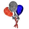 New Big Crystal Balloon Brooches For Women Cute 2-color Romantic Office Party Rhinestone Brooch Pin Friends Jewelry Gift