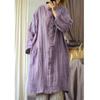 Autumn Woman Linen Irregular Vintage Shirt Solid Color Distress Chinese Style Long Sleeve Shirt