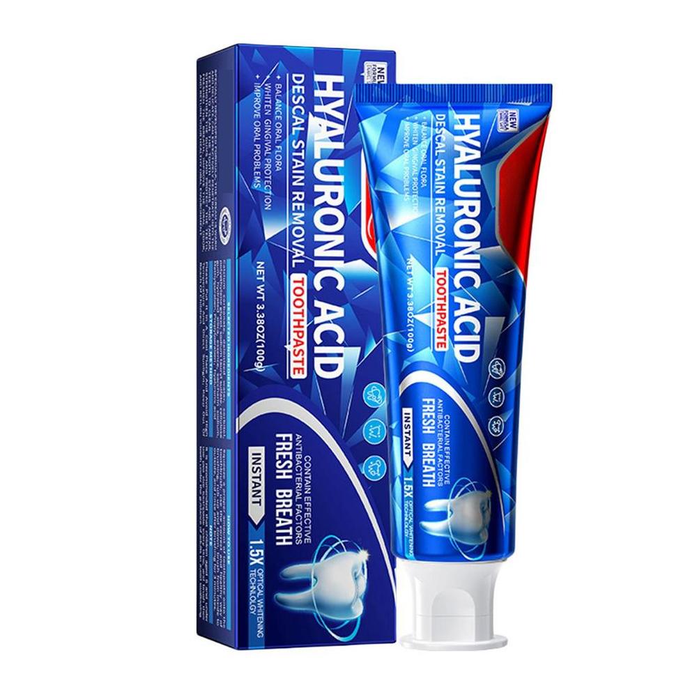 Зубная паста отбеливающая, глубоко очищающая зубная паста, отбеливающая зубная паста для взрослых с гиалуроновой кислотой, естественное отбеливание зубов