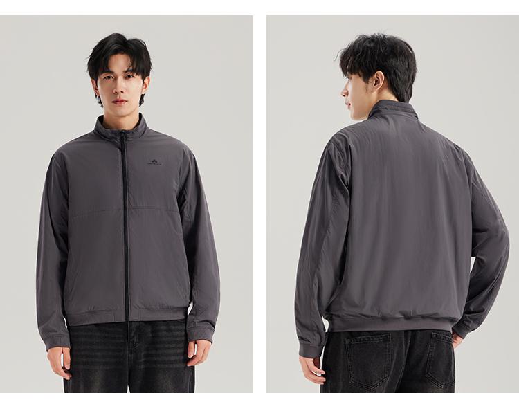 Outdoor Sports Stand Up Collar Fleece Jacket for Men