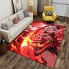 Fiery Warrior Anime Girl Design suitable as a non-slip mat for the living room or bedroom sofa