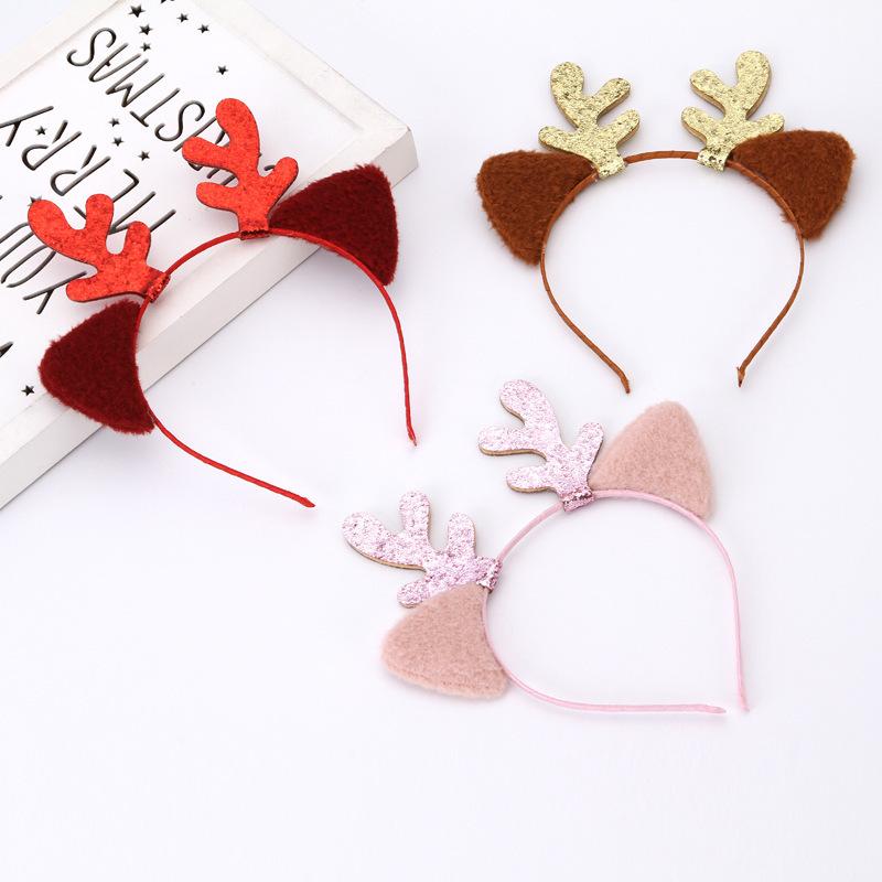 Cute Christmas Gauze Skirt Hairpin Wash Face Hairpin Hair Jewelry Children Sweet Cat Ears Headband Adult