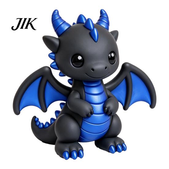 Chic Living Room Ornament 3D Printed Cute Dragon Figurine, Fantasy Statue, Cartoon Animal Desktop Unique Toy for Home Office Desk Decoration, Tabletop