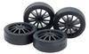 Tamiya Mini 4WD Upgrade Parts 534 Tires Wheels 15534 No. Low-Friction Small-Diameter Low-Profile (26mm) & Carbon-Reinforced (Fins) (Mini 4WD)